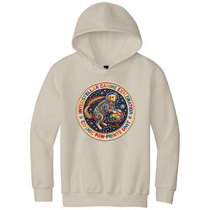Youth Interstellar Canine Faux Broidery Hoodie