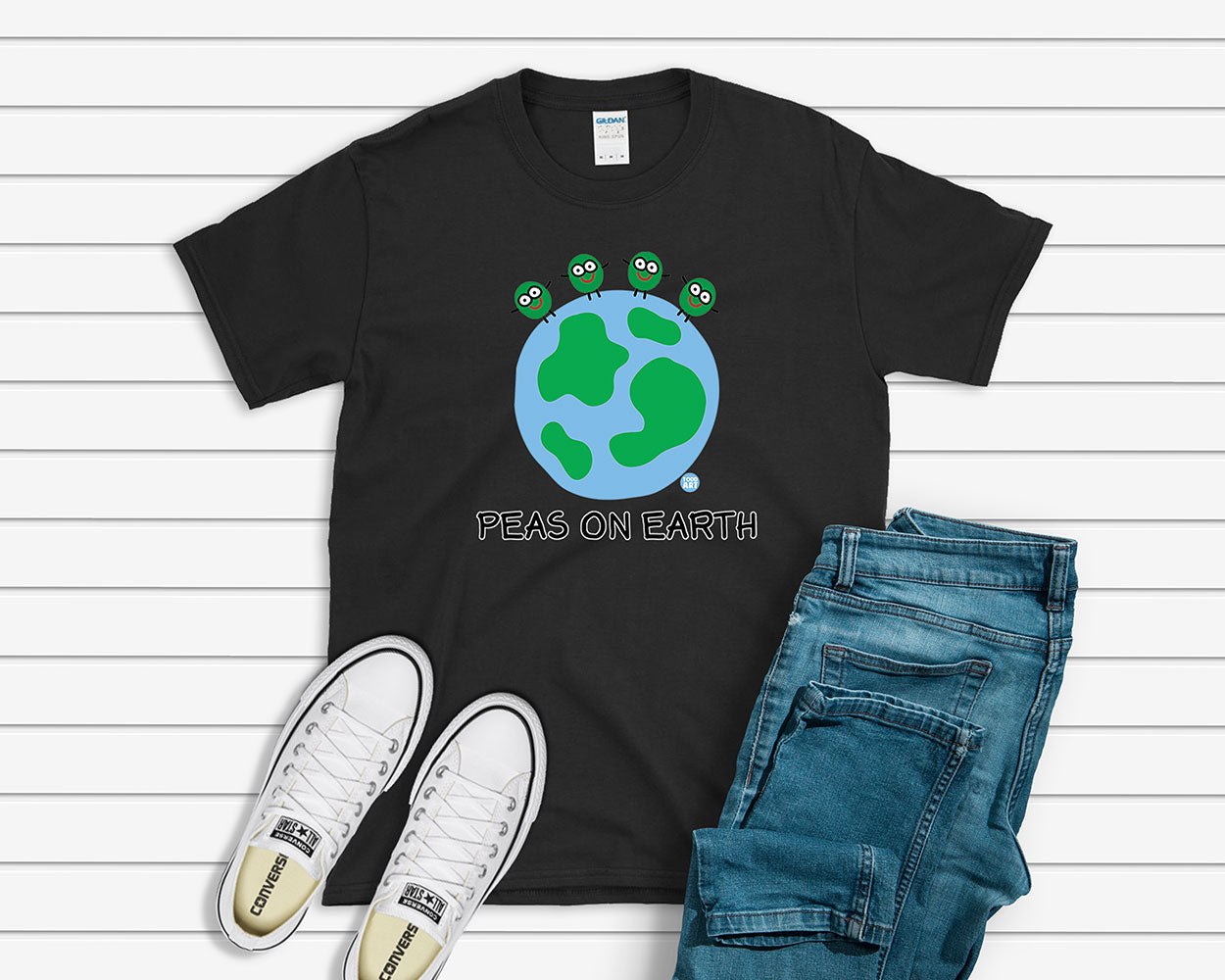 Todd Goldman Art Peas on Earth T-Shirt