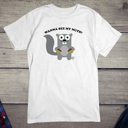 Todd Goldman Art Wanna See My Nuts Squirrel T-Shirt