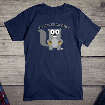 Todd Goldman Art Wanna See My Nuts Squirrel T-Shirt