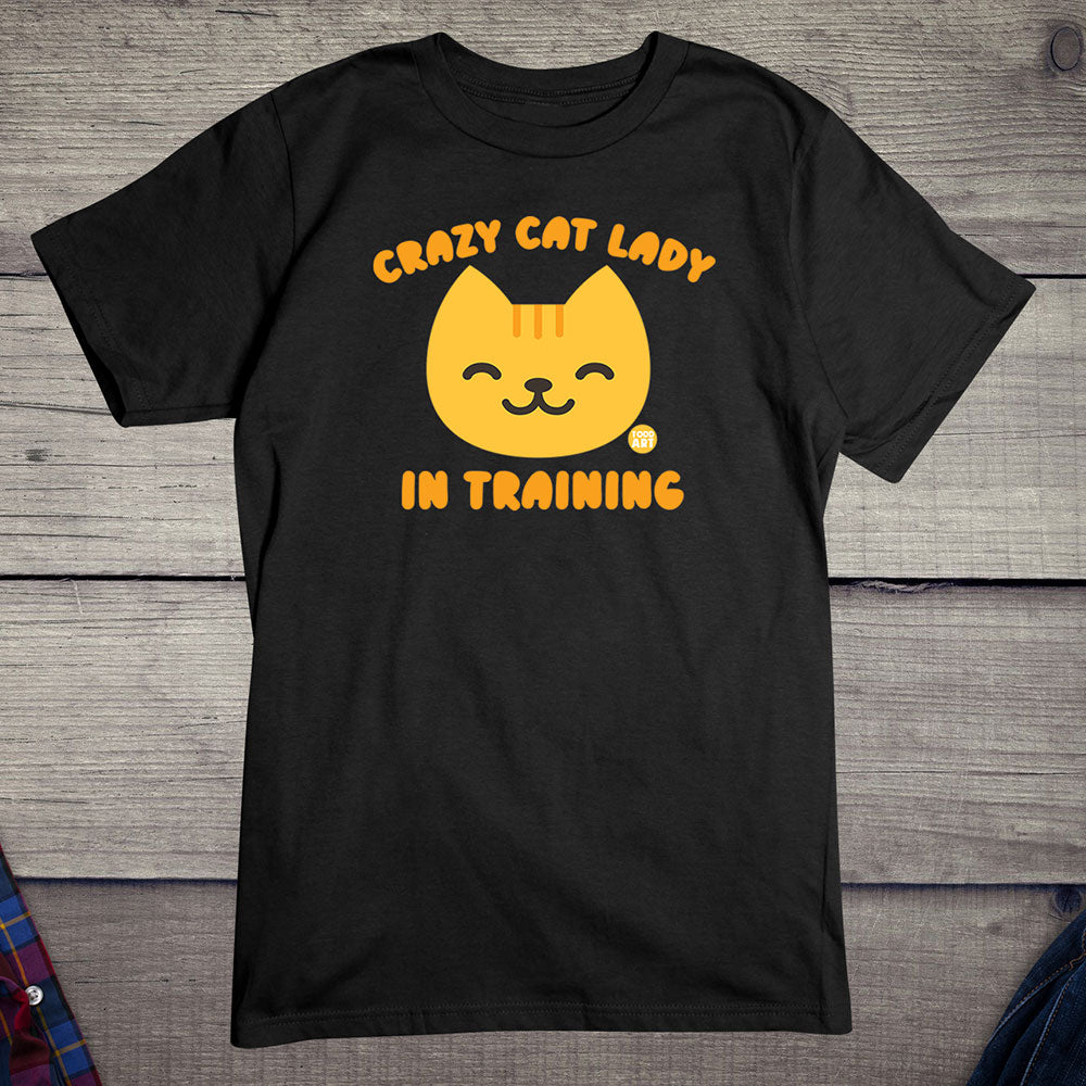 Todd Goldman Art Crazy Cat Lady in Training T-Shirt