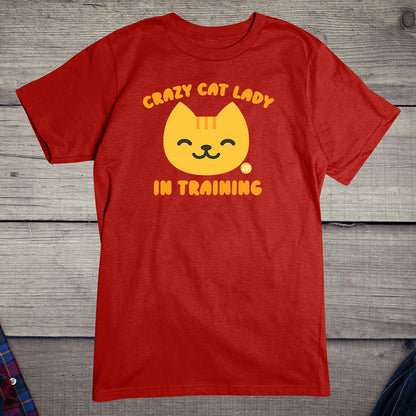 Todd Goldman Art Crazy Cat Lady in Training T-Shirt