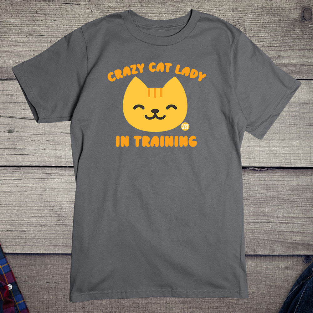 Todd Goldman Art Crazy Cat Lady in Training T-Shirt