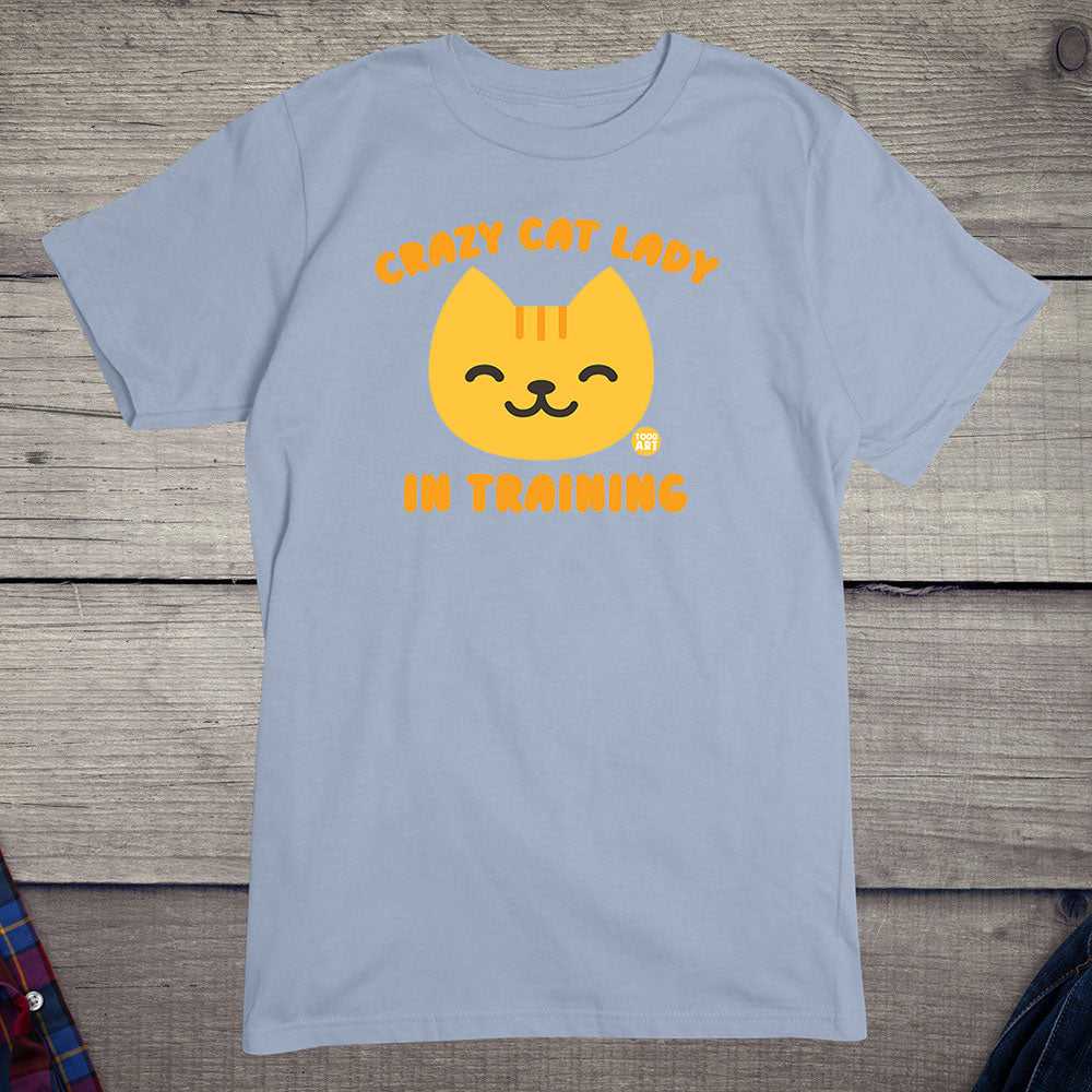 Todd Goldman Art Crazy Cat Lady in Training T-Shirt