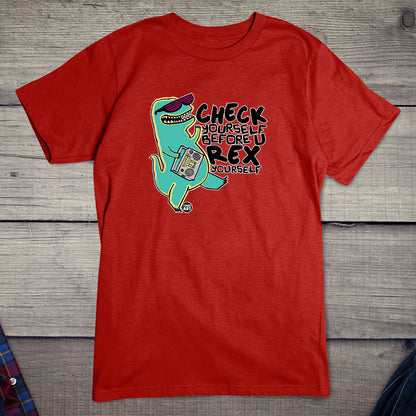 Todd Goldman Art Check Yourself Rex Yourself T-Shirt