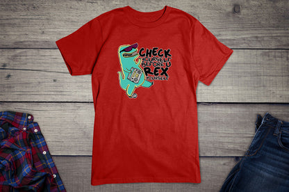 Todd Goldman Art Check Yourself Rex Yourself T-Shirt