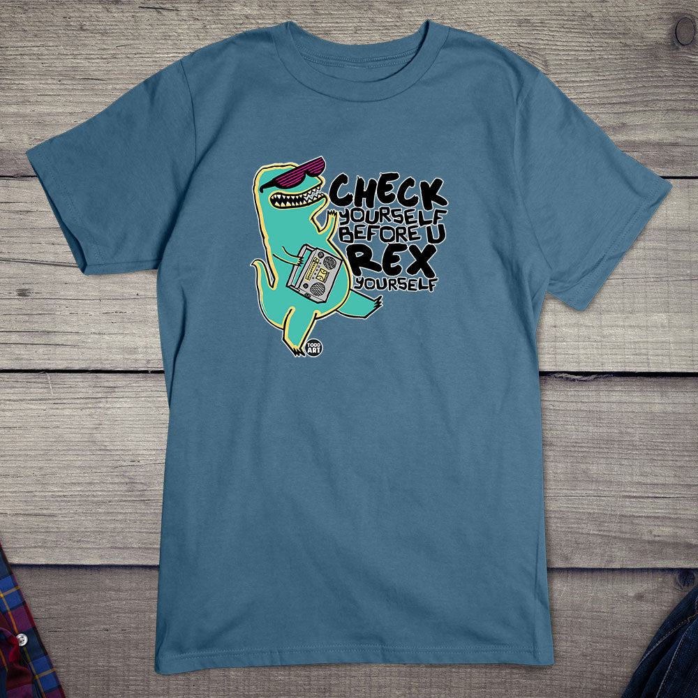 Todd Goldman Art Check Yourself Rex Yourself T-Shirt