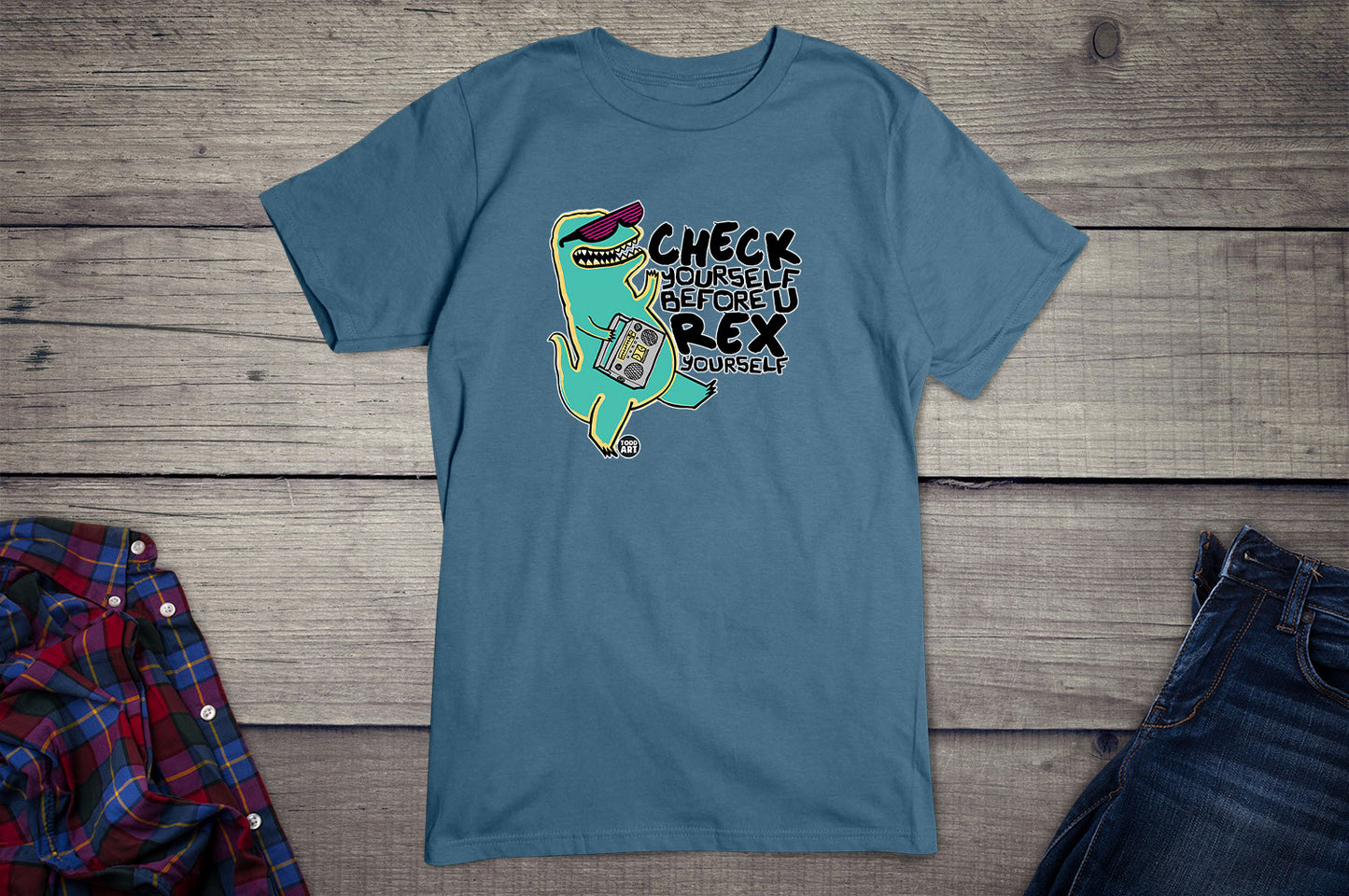 Todd Goldman Art Check Yourself Rex Yourself T-Shirt