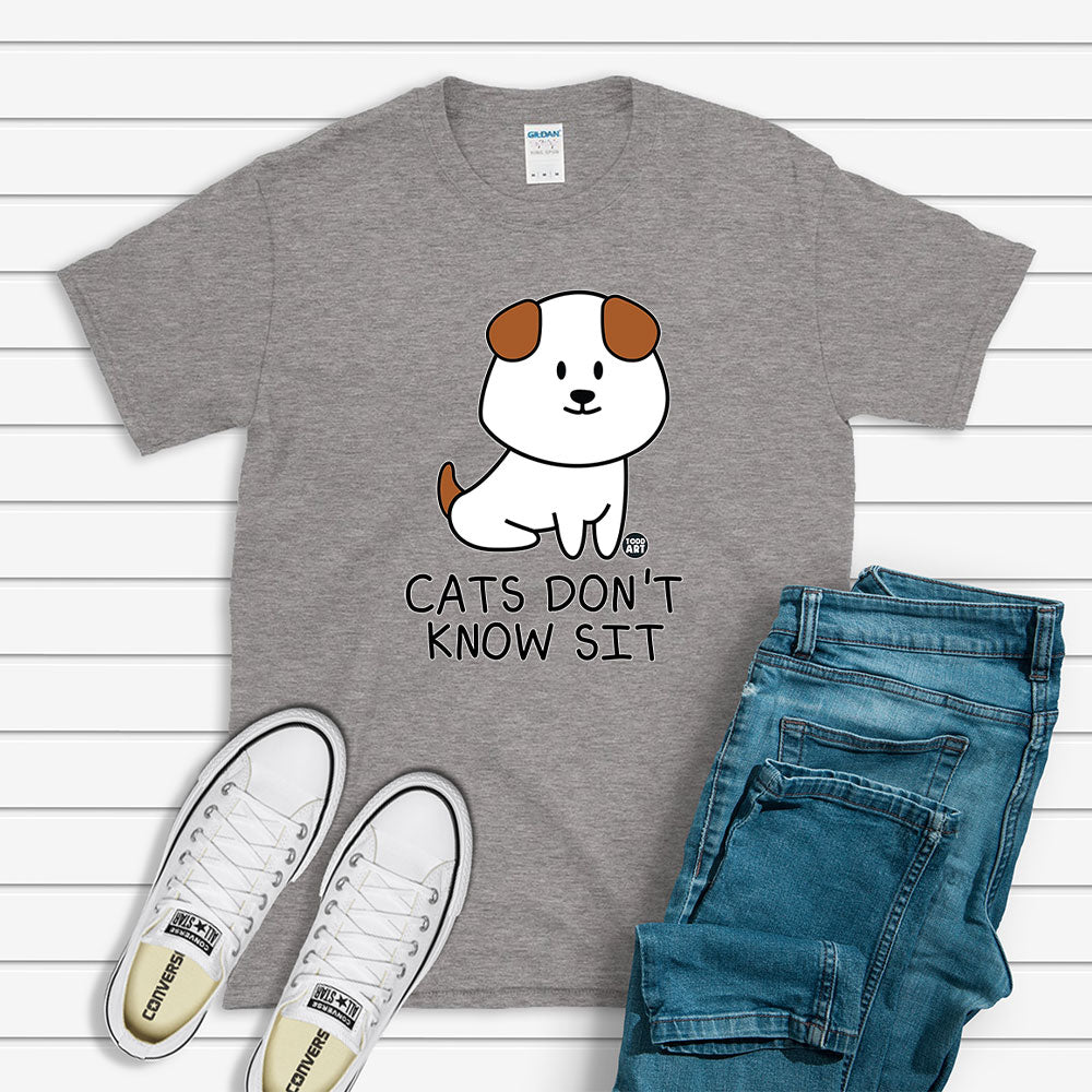 Todd Goldman Art Cats Don't Know Sit T-Shirt