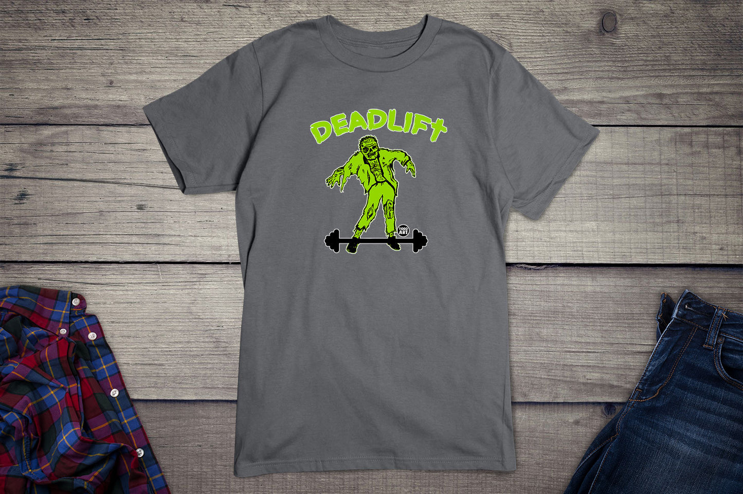 Todd Goldman Art Deadlift Zombie T-Shirt