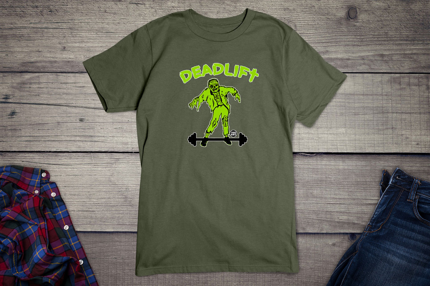 Todd Goldman Art Deadlift Zombie T-Shirt