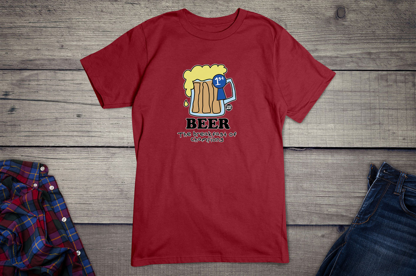 Todd Goldman Art Beer Breakfast Champion T-Shirt