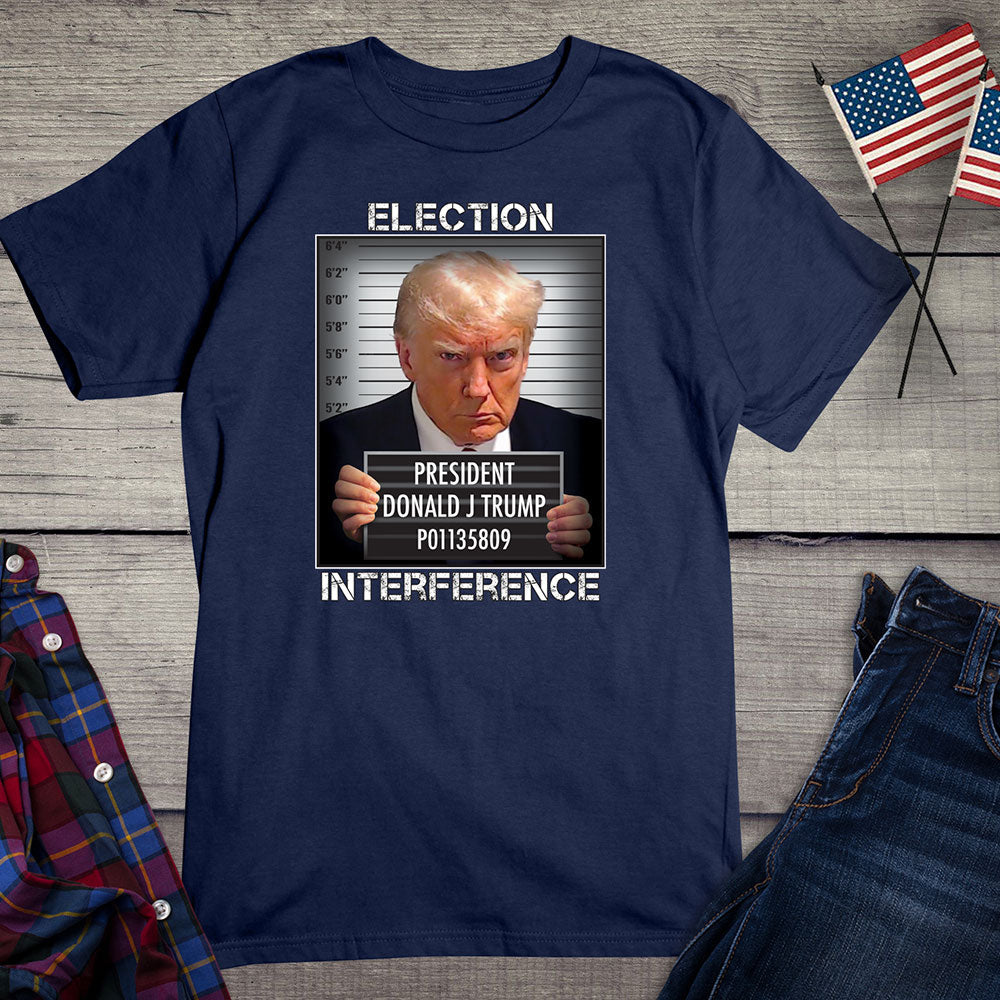 Trump Mugshot T-shirt, Donald Trump Election Interference Tee, Free President Trump Mug Shot Shirt, MAGA, Pro-Trump