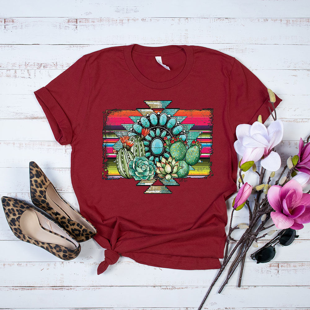 Aztec Cactus Tee