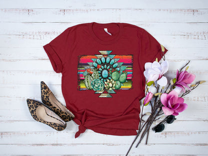 Aztec Cactus Tee