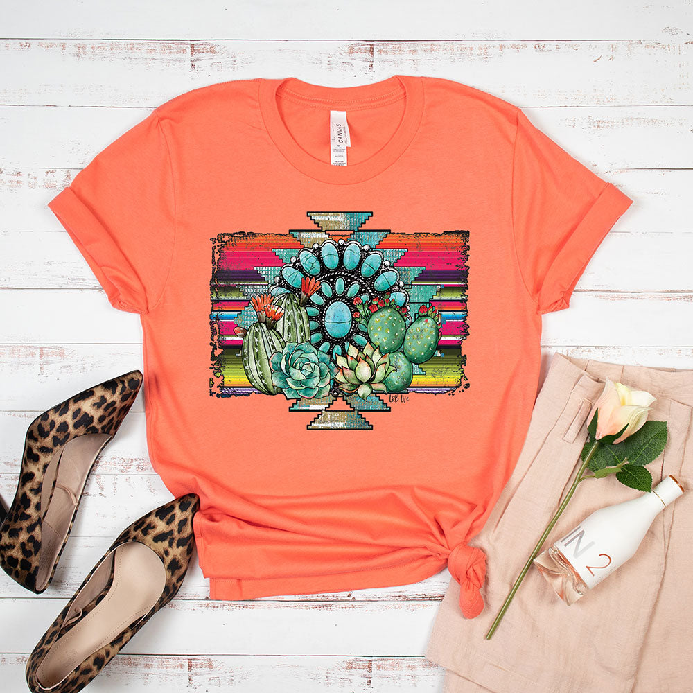 Aztec Cactus Tee