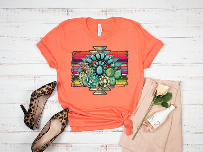 Aztec Cactus Tee