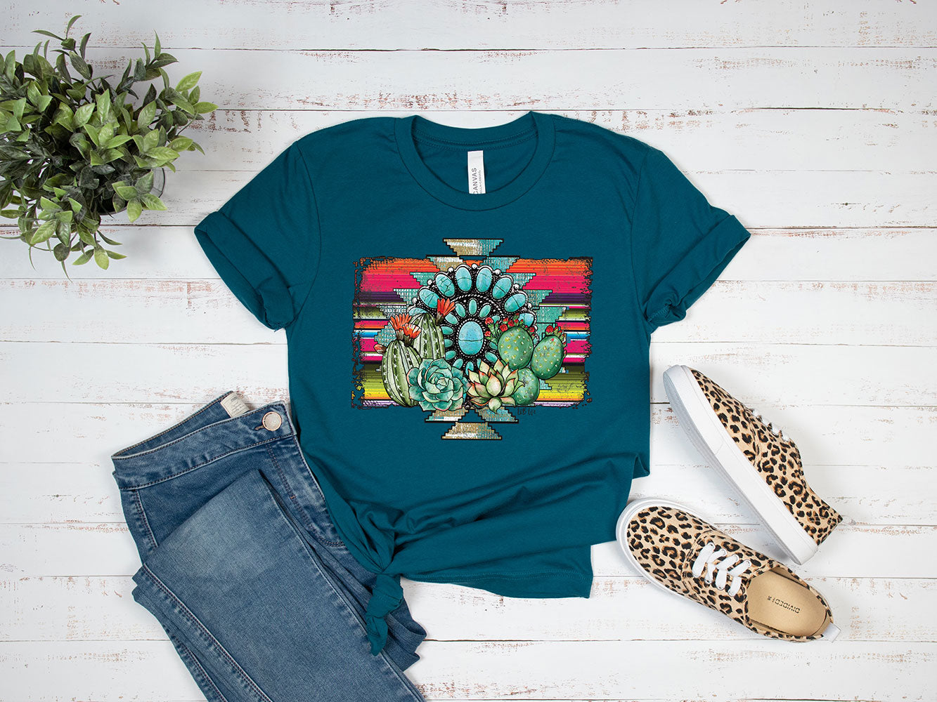 Aztec Cactus Tee