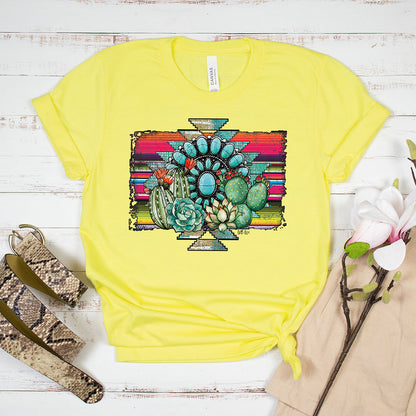 Aztec Cactus Tee