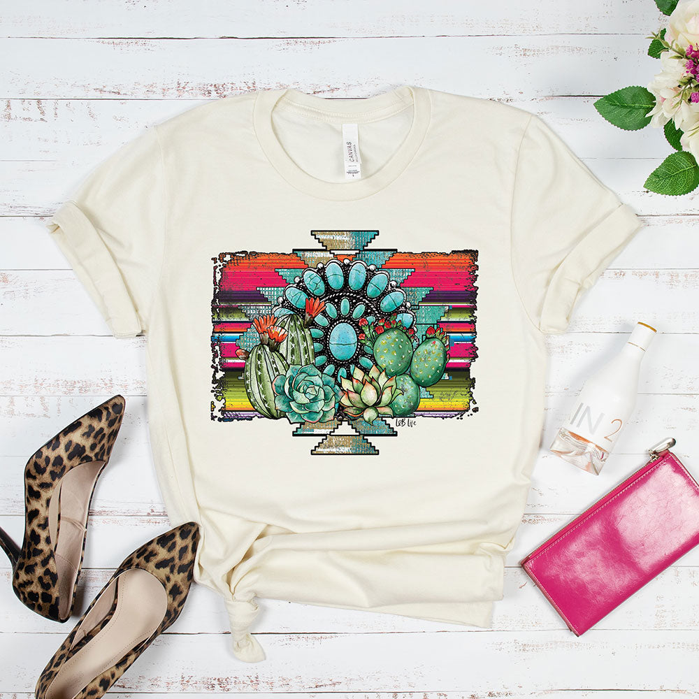 Aztec Cactus Tee