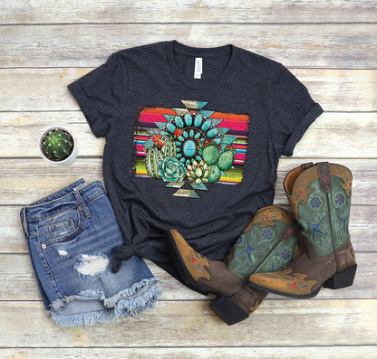 Aztec Cactus Tee