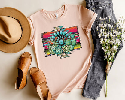 Aztec Cactus Tee