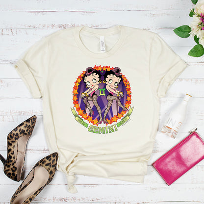 Gemini - Betty Boop Zodiac Tee