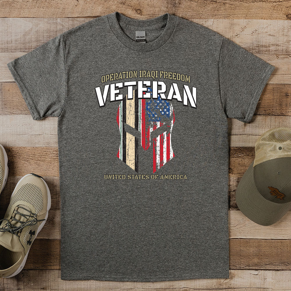 Iraqi Freedom Veteran Helmet T-shirt