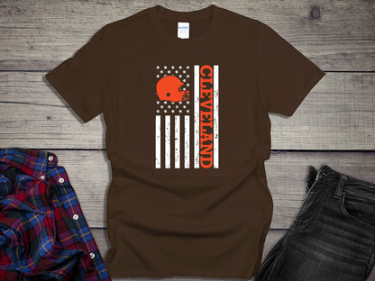 Cleveland Football Flag T-shirt