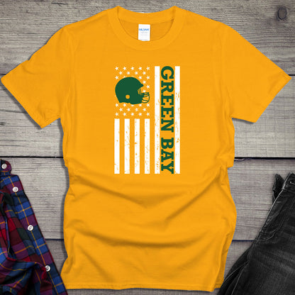 Green Bay Football Flag T-shirt