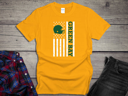 Green Bay Football Flag T-shirt