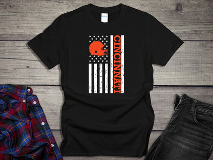 Cincinnati Football Flag T-shirt