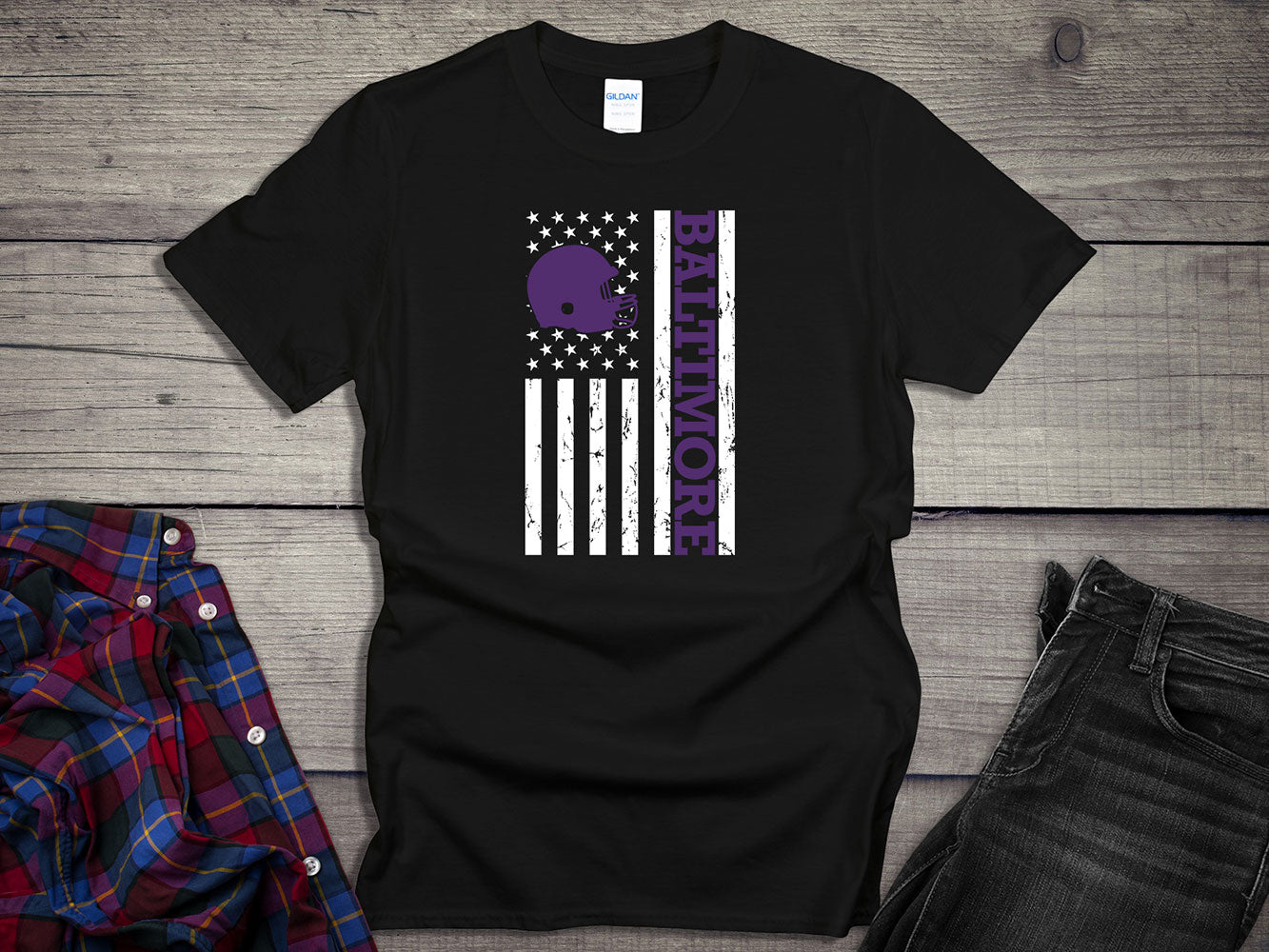 Baltimore Football Flag T-shirt