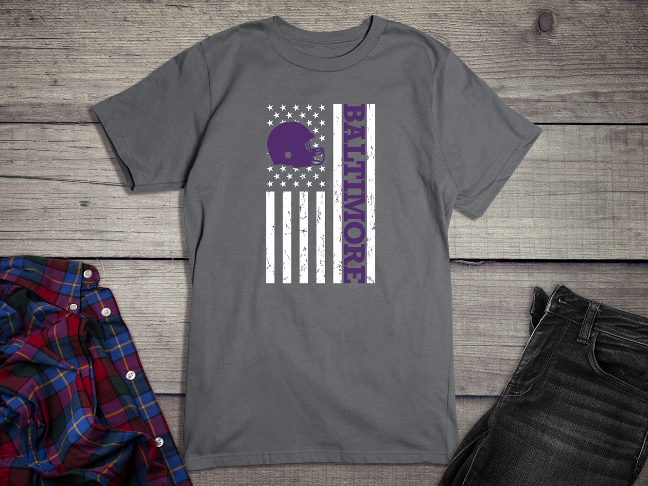 Baltimore Football Flag T-shirt