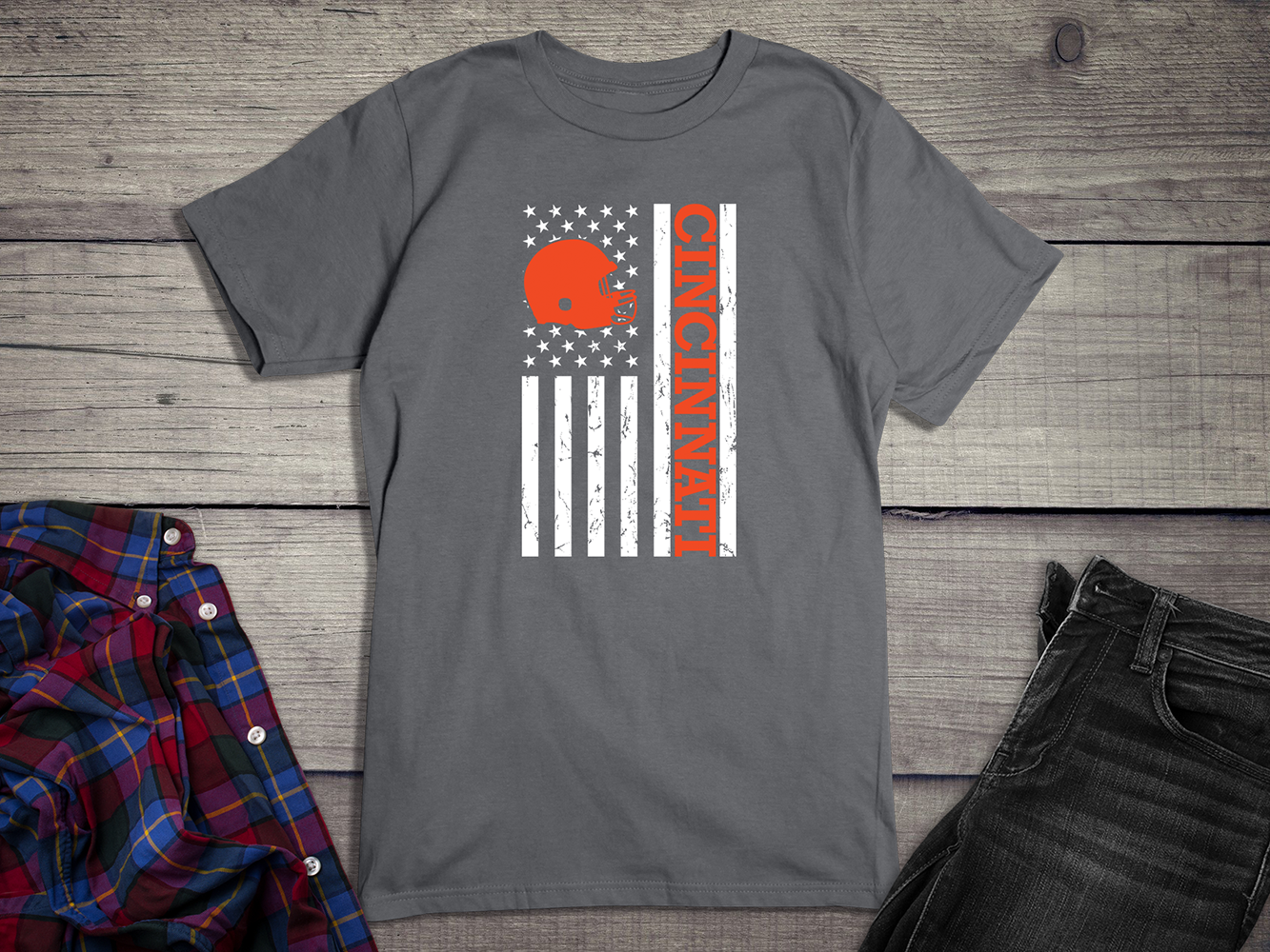 Cincinnati Football Flag T-shirt