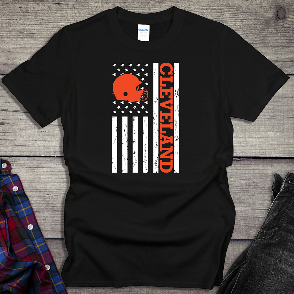 Cleveland Football Flag T-shirt