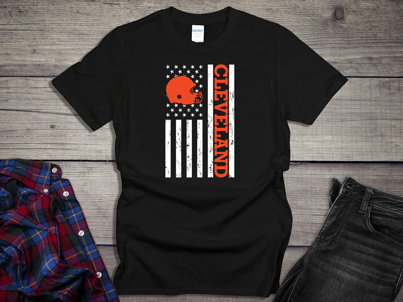 Cleveland Football Flag T-shirt