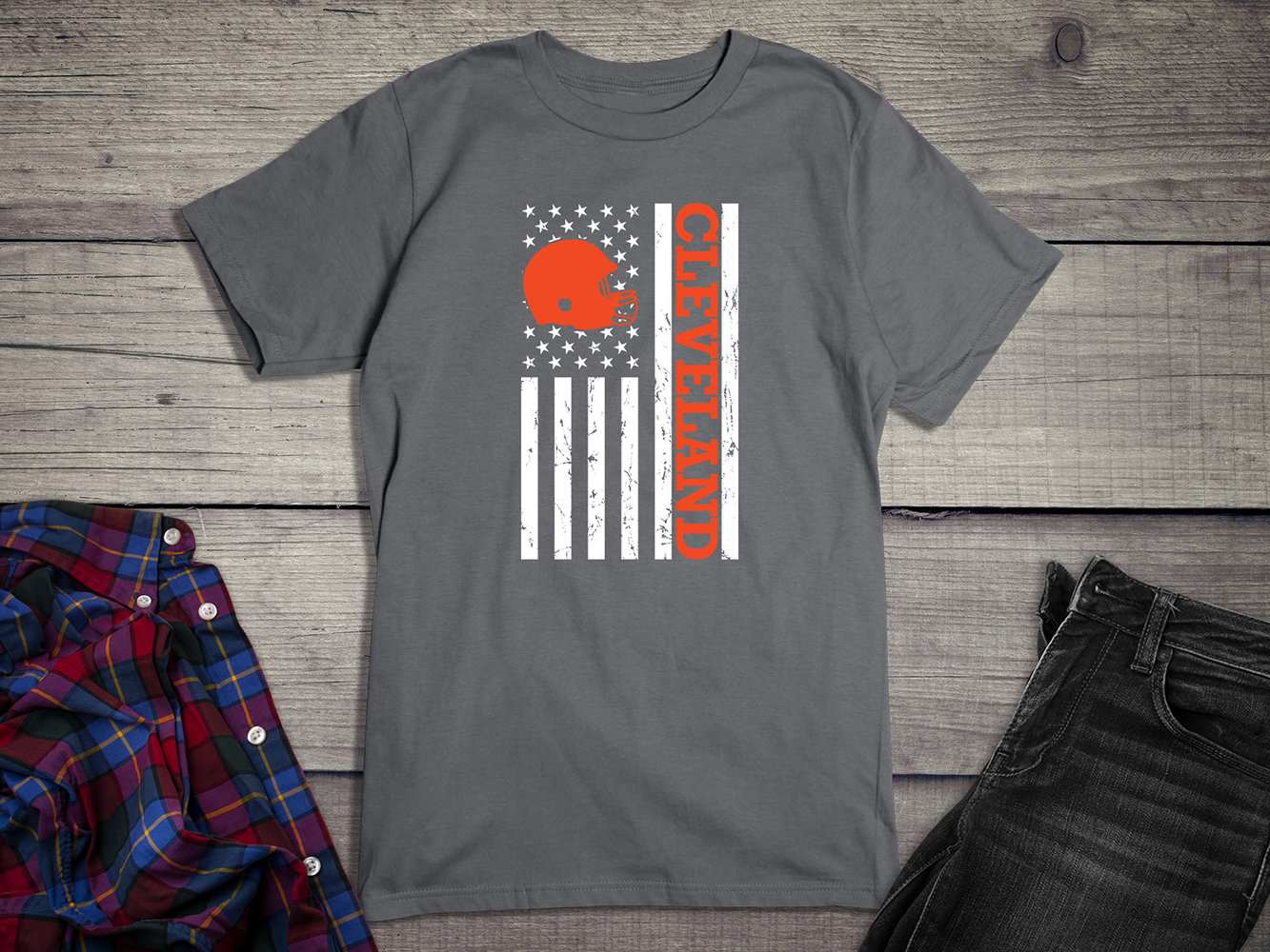 Cleveland Football Flag T-shirt