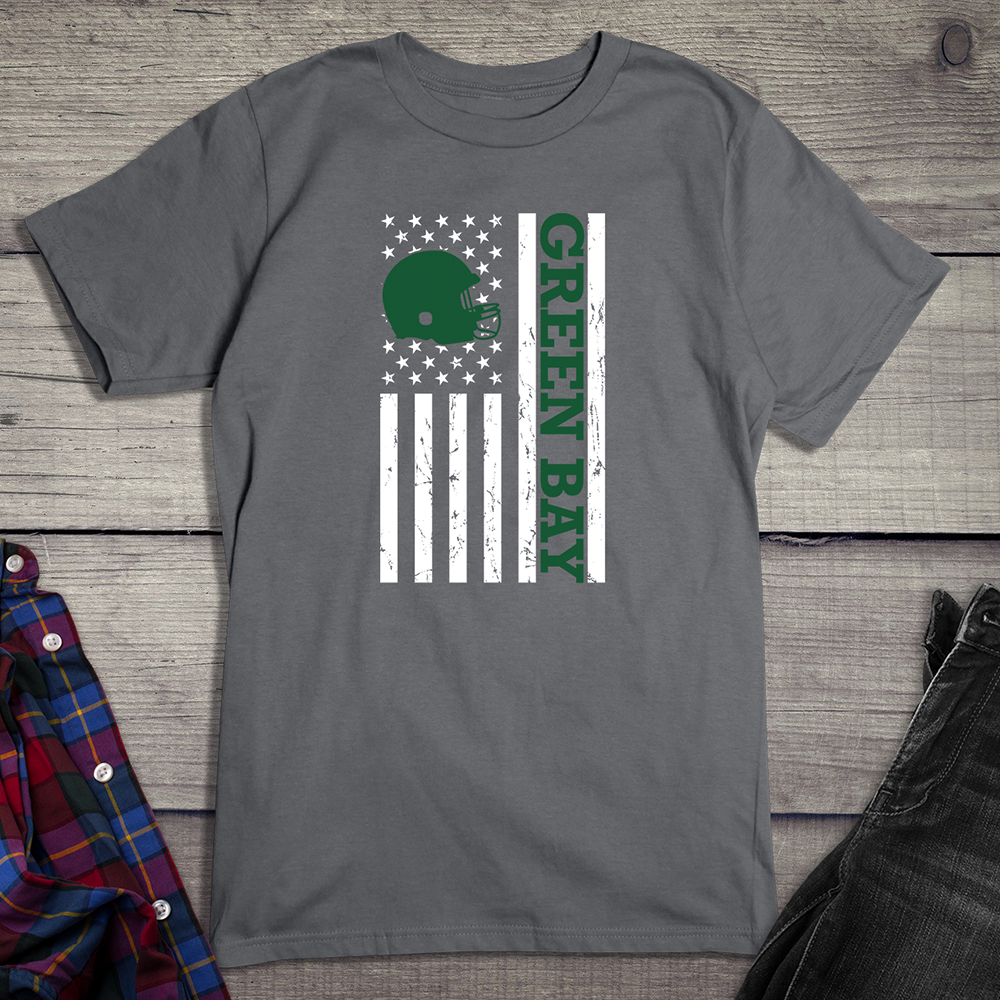 Green Bay Football Flag T-shirt