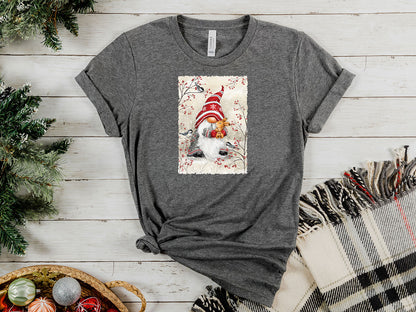 Gnome Hugging Rabbit Tee