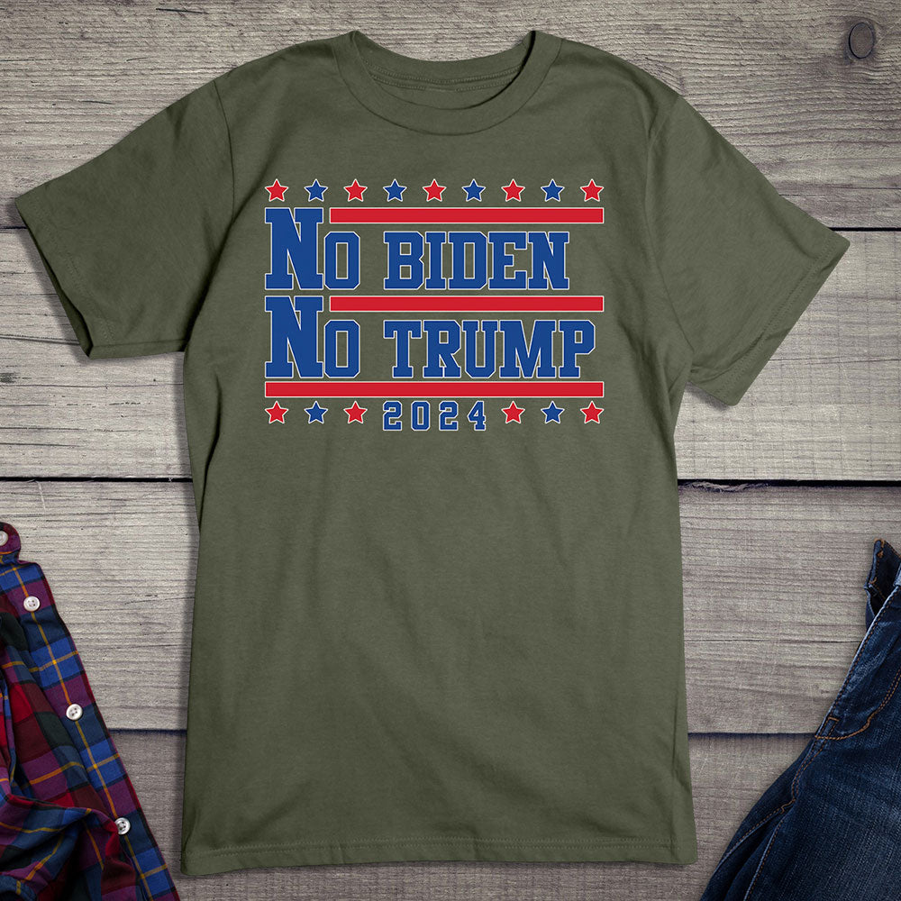 No Biden No Trump Flag T-Shirt