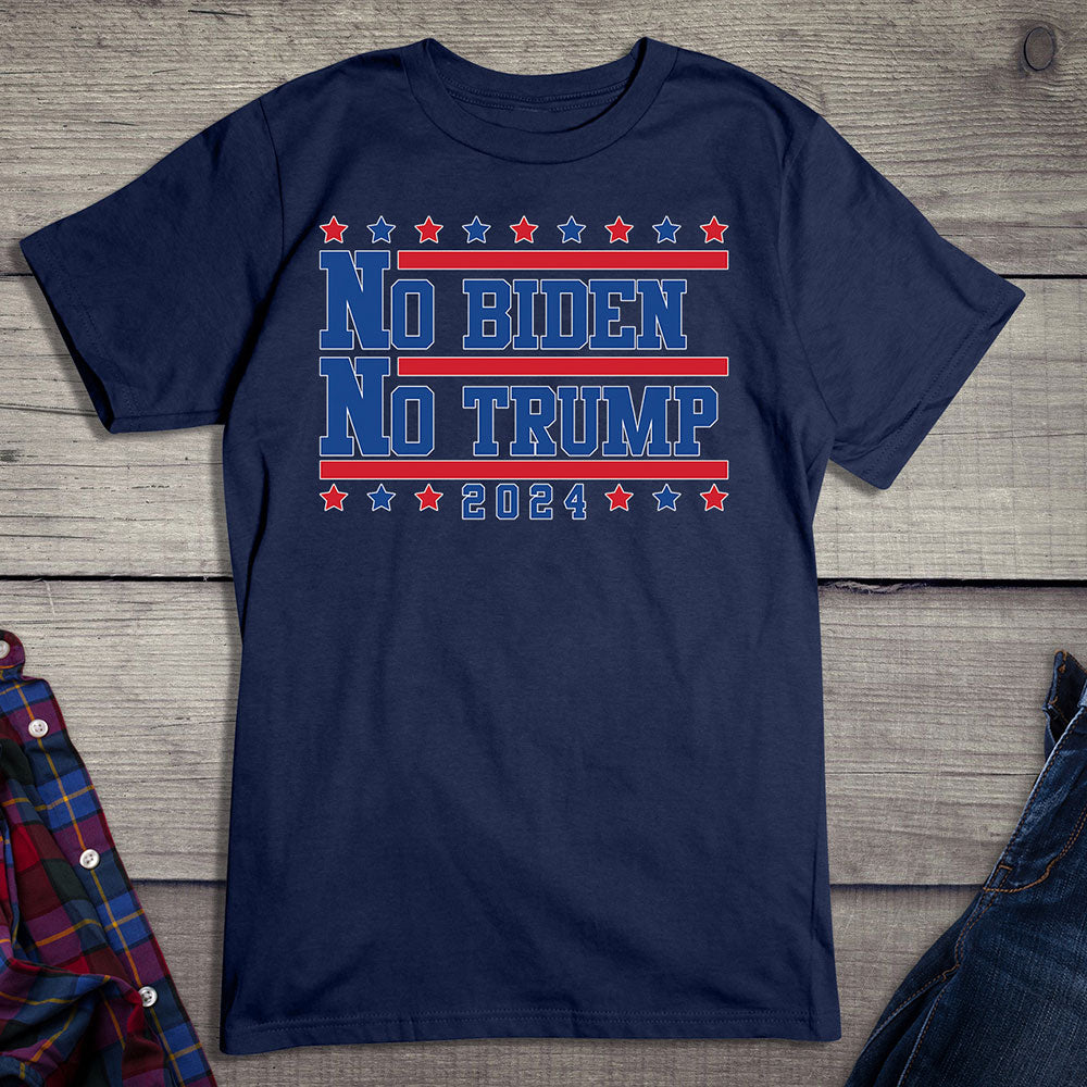 No Biden No Trump Flag T-Shirt