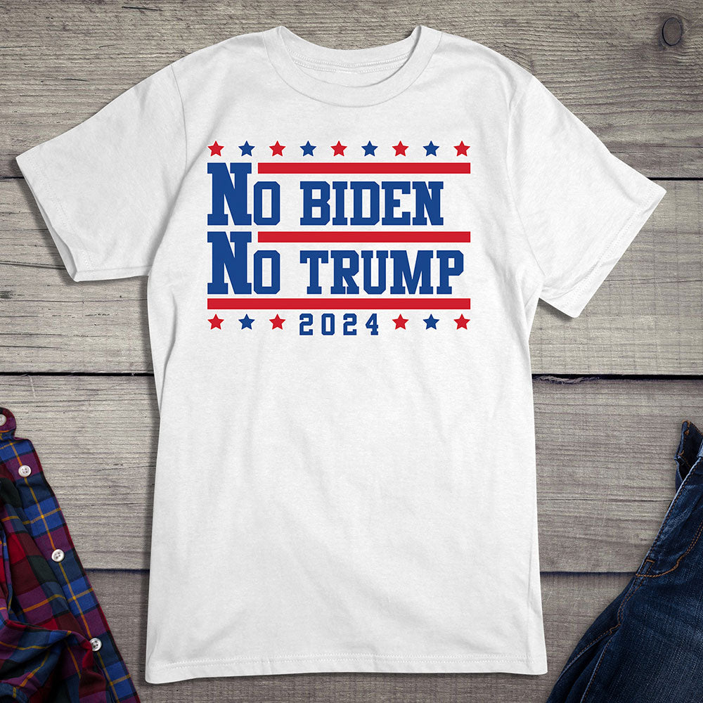 No Biden No Trump Flag T-Shirt