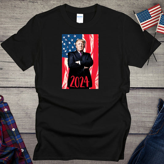 Trump Flag Pose 2024 T-Shirt