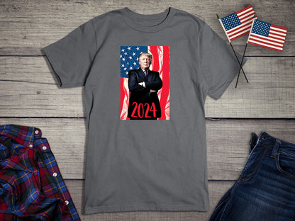 Trump Flag Pose 2024 T-Shirt