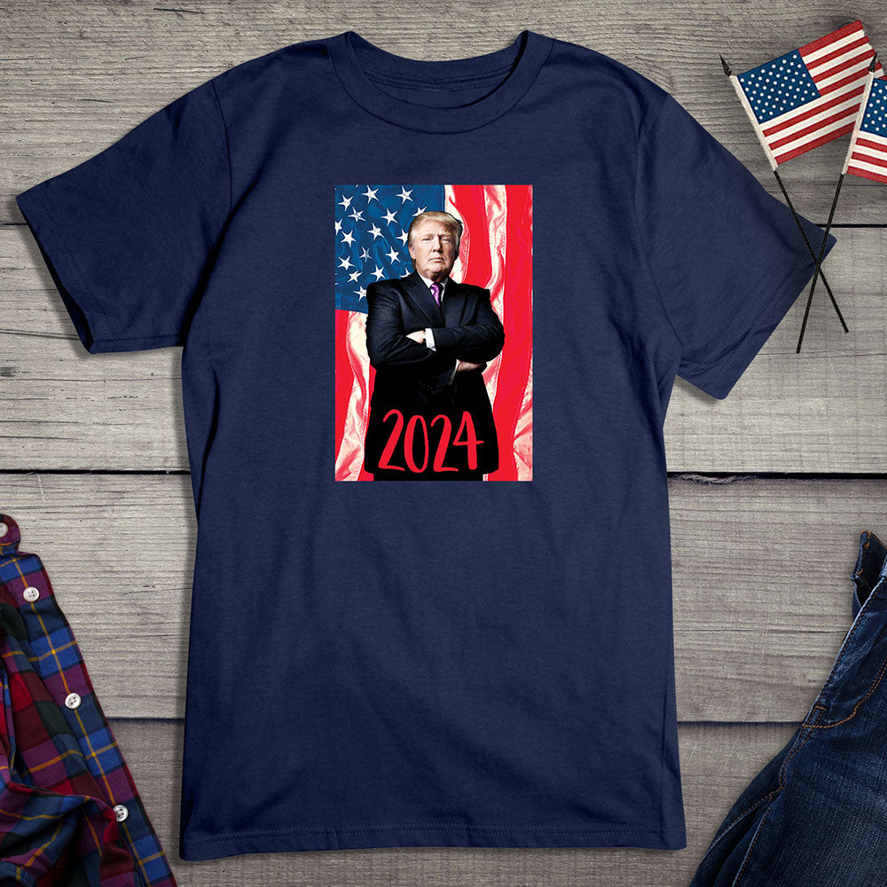 Trump Flag Pose 2024 T-Shirt