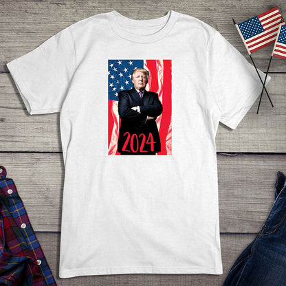 Trump Flag Pose 2024 T-Shirt