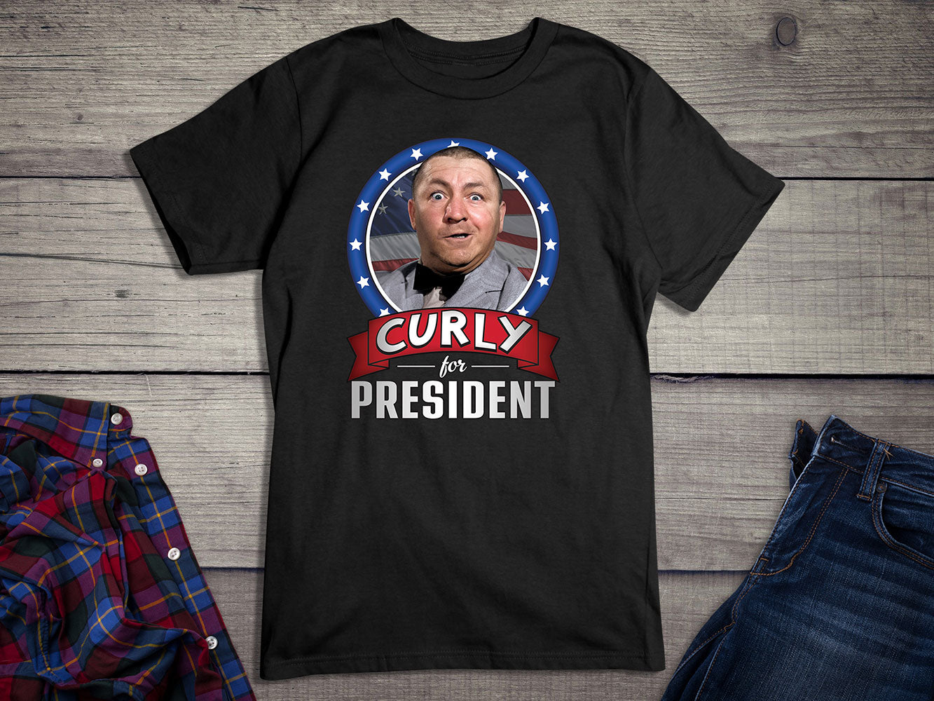 The Three Stooges, Curly For President T-shirt