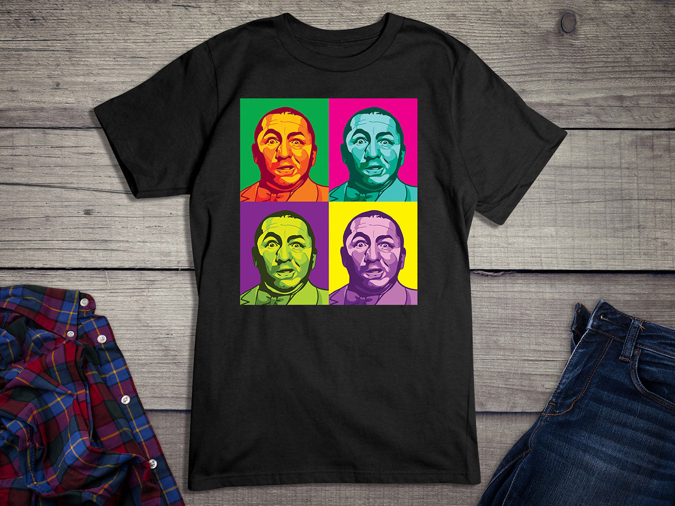 The Three Stooges, Curly Squared T-shirt