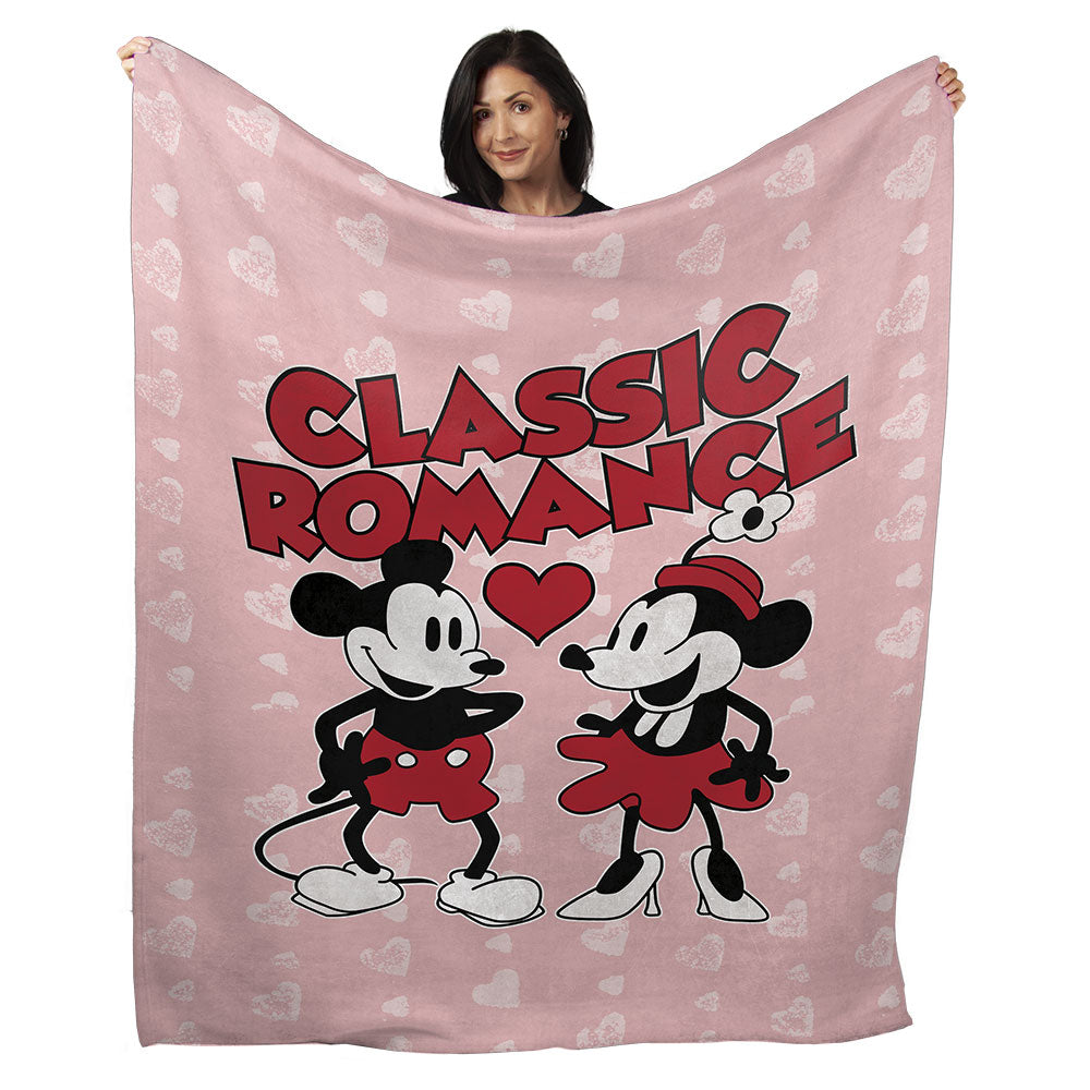 50" x 60" Steamboat Willie Classic Romance Plush Minky Blanket